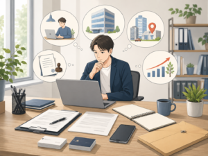 フリーランスと法人化の違いを比較検討している事業者のイメージ